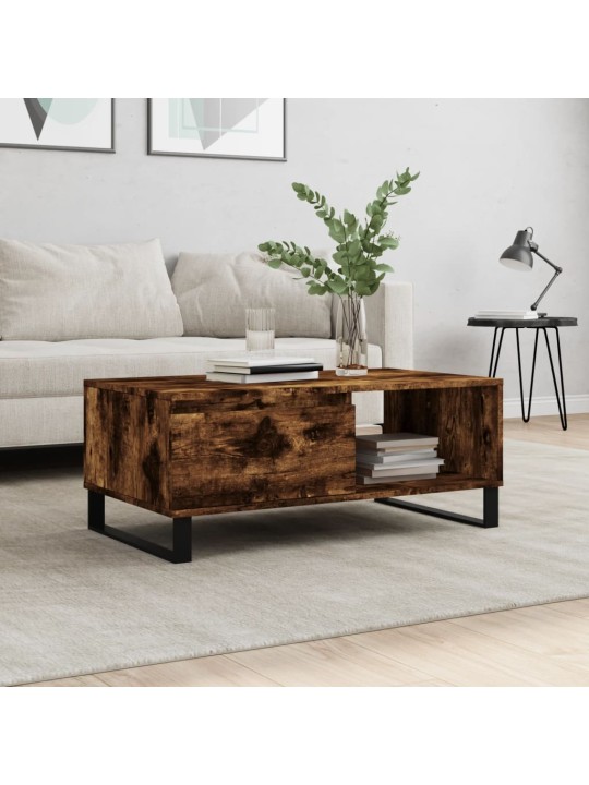 Konferenční stolek kouřový dub 90x50x36,5 cm kompozitní dřevo