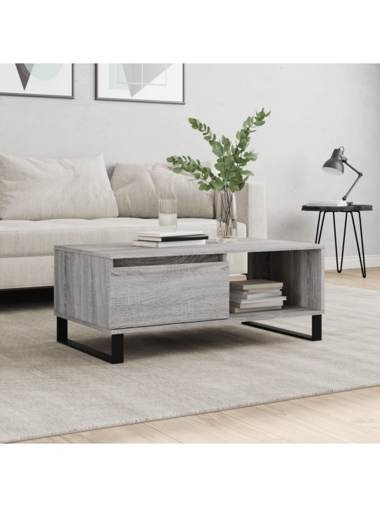 Konferenční stolek šedý sonoma 90x50x36,5 cm kompozitní dřevo
