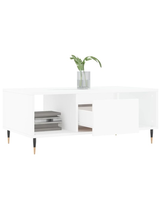 Konferenční stolek bílý 90 x 50 x 36,5 cm kompozitní dřevo
