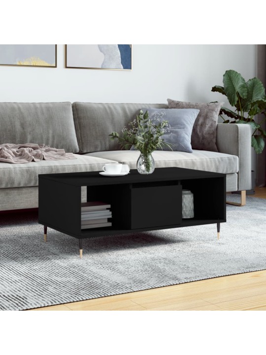 Konferenční stolek černý 90x50x36,5 cm kompozitní dřevo