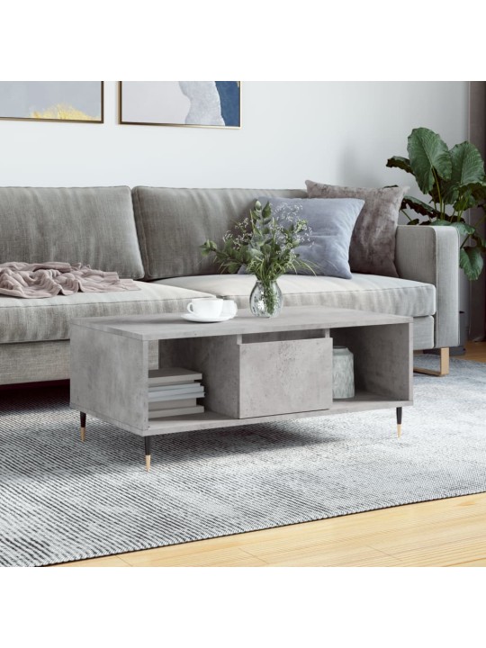 Konferenční stolek betonově šedý 90x50x36,5 cm kompozitní dřevo