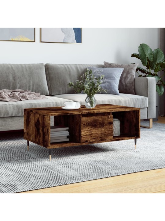 Konferenční stolek kouřový dub 90x50x36,5 cm kompozitní dřevo