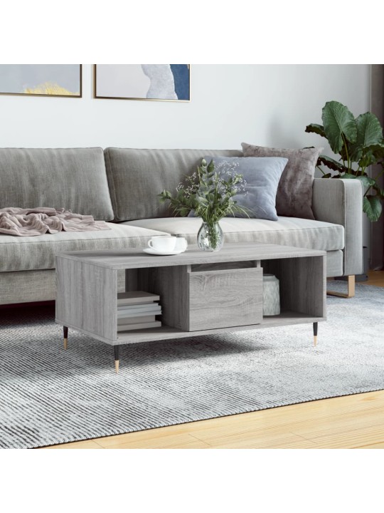 Konferenční stolek šedý sonoma 90x50x36,5 cm kompozitní dřevo