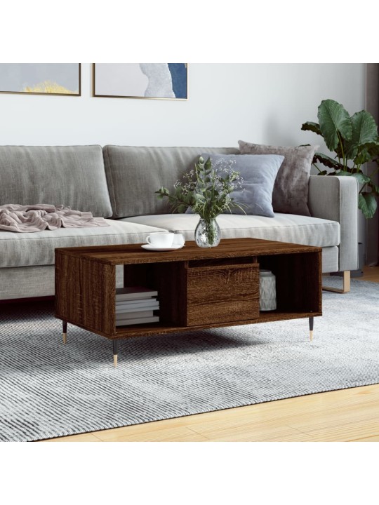 Konferenční stolek hnědý dub 90 x 50 x 36,5 cm kompozitní dřevo