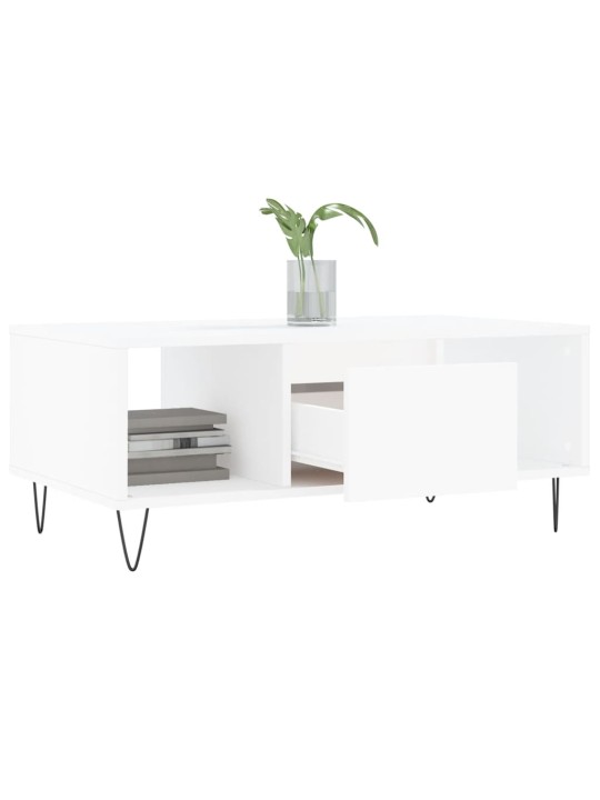 Konferenční stolek bílý 90 x 50 x 36,5 cm kompozitní dřevo
