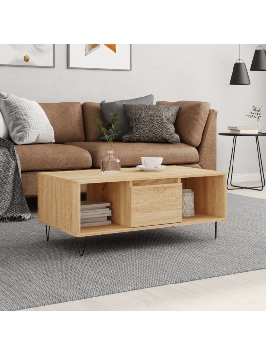 Konferenční stolek dub sonoma 90x50x36,5 cm kompozitní dřevo