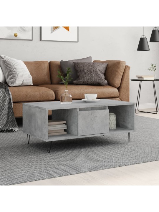 Konferenční stolek betonově šedý 90x50x36,5 cm kompozitní dřevo