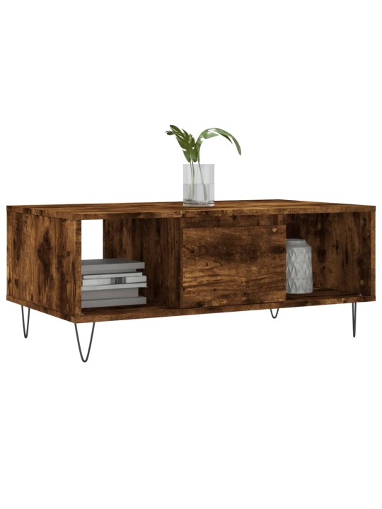 Konferenční stolek kouřový dub 90x50x36,5 cm kompozitní dřevo