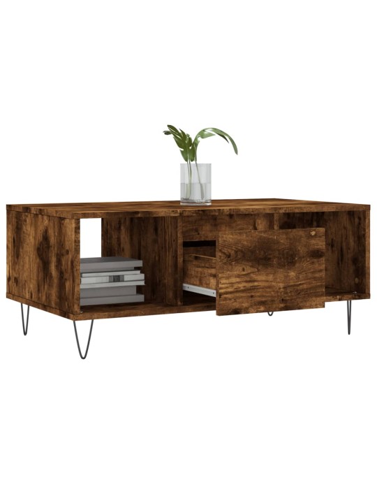 Konferenční stolek kouřový dub 90x50x36,5 cm kompozitní dřevo