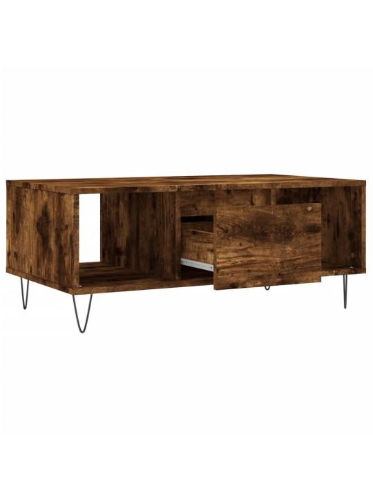 Konferenční stolek kouřový dub 90x50x36,5 cm kompozitní dřevo
