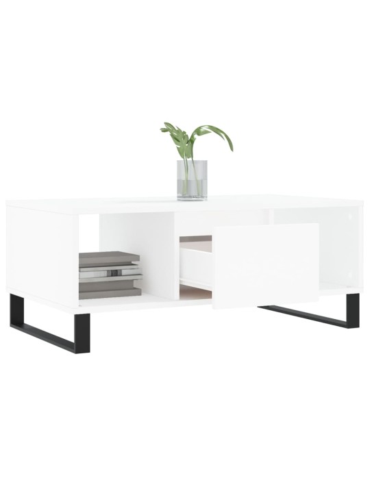 Konferenční stolek bílý 90 x 50 x 36,5 cm kompozitní dřevo
