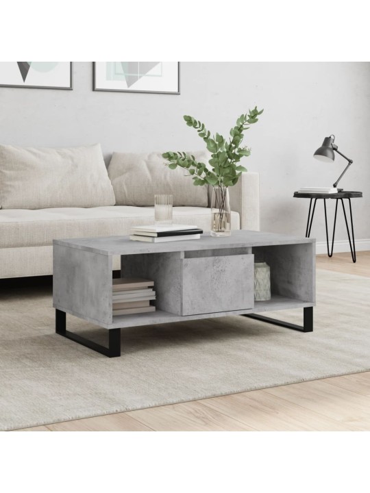 Konferenční stolek betonově šedý 90x50x36,5 cm kompozitní dřevo