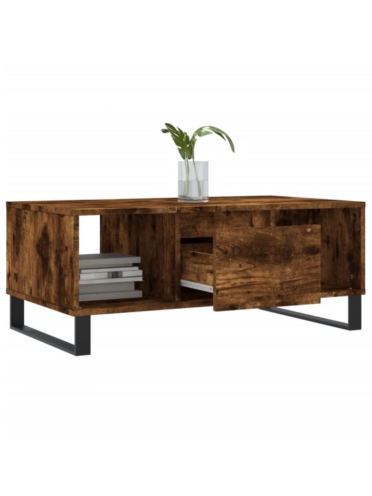 Konferenční stolek kouřový dub 90x50x36,5 cm kompozitní dřevo
