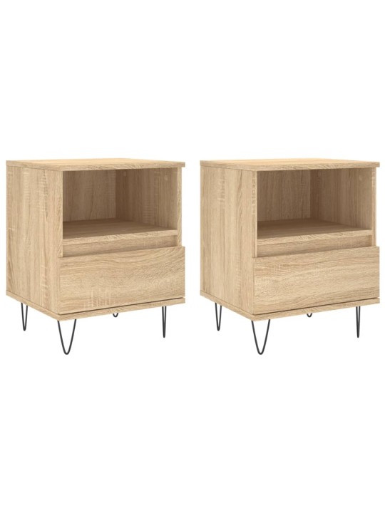 Noční stolky 2 ks dub sonoma 40 x 35 x 50 cm kompozitní dřevo