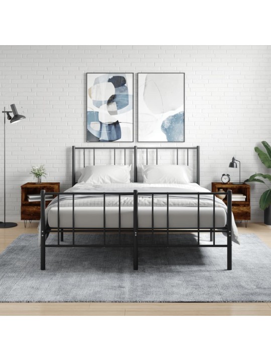 Noční stolky 2 ks kouřový dub 40 x 35 x 50 cm kompozitní dřevo