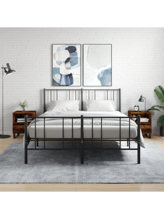 Noční stolky 2 ks kouřový dub 40 x 35 x 50 cm kompozitní dřevo