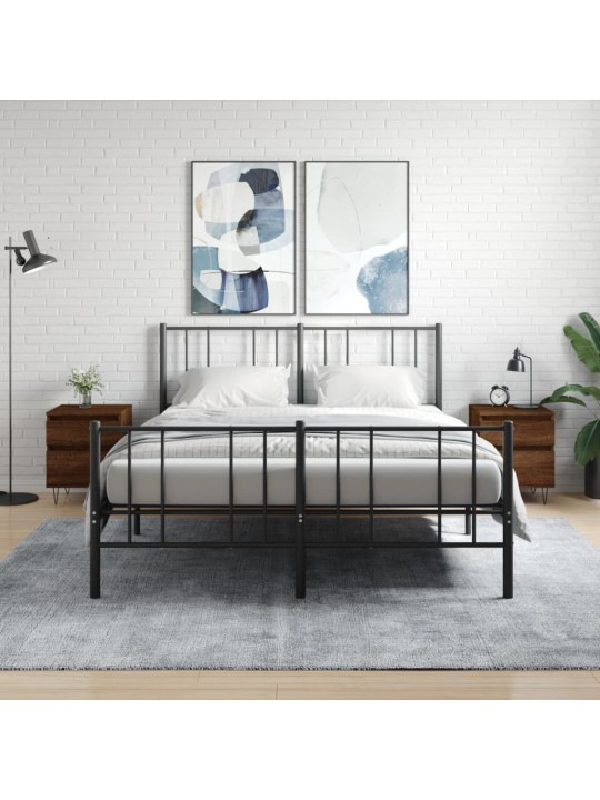 Noční stolky 2 ks hnědý dub 40 x 35 x 50 cm kompozitní dřevo