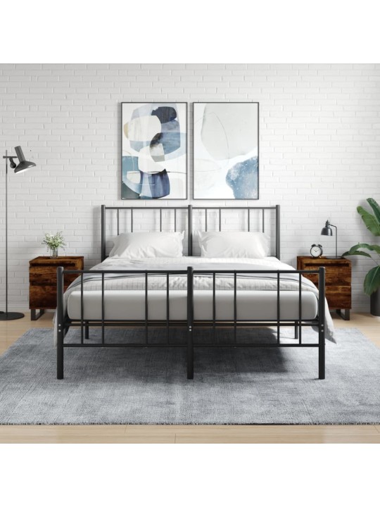 Noční stolky 2 ks kouřový dub 40 x 35 x 50 cm kompozitní dřevo