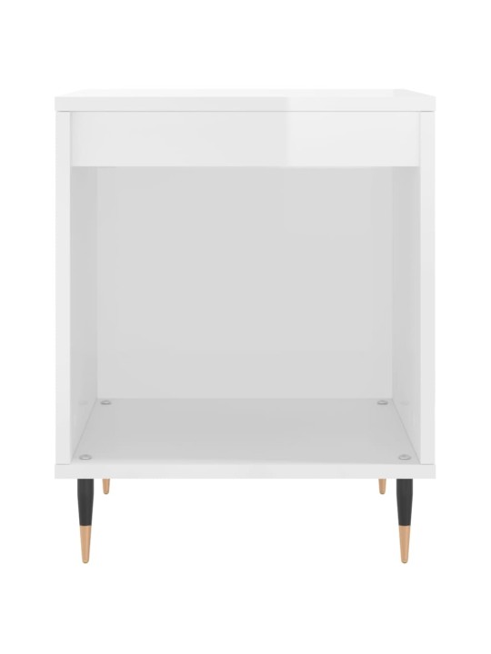 Noční stolky 2 ks lesklé bílé 40 x 35 x 50 cm kompozitní dřevo