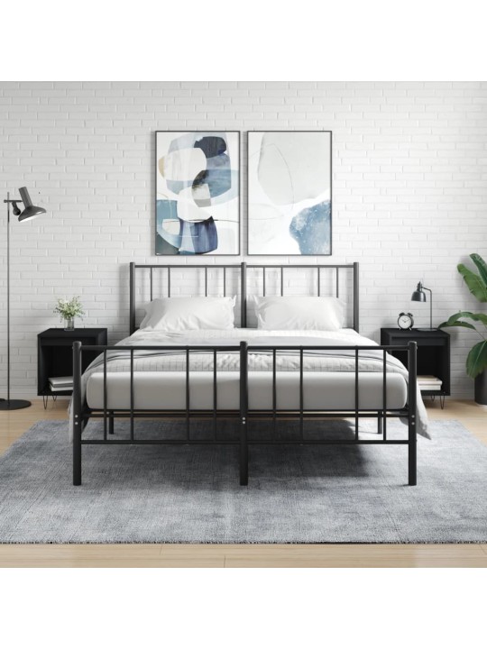 Noční stolky 2 ks černé 40 x 35 x 50 cm kompozitní dřevo