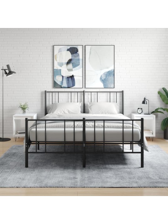 Noční stolky 2 ks lesklé bílé 40 x 35 x 50 cm kompozitní dřevo