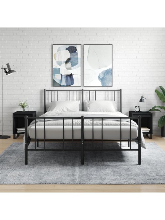 Noční stolky 2 ks černé 40 x 35 x 50 cm kompozitní dřevo