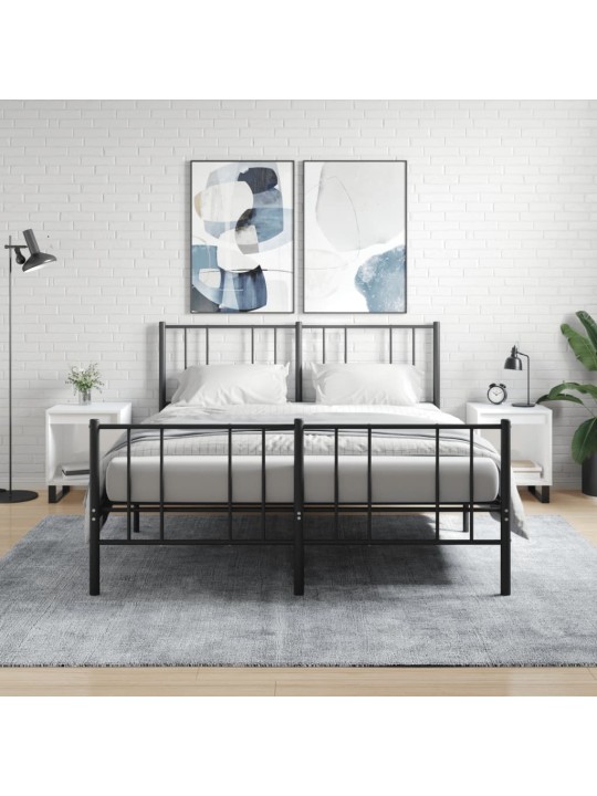 Noční stolky 2 ks lesklé bílé 40 x 35 x 50 cm kompozitní dřevo