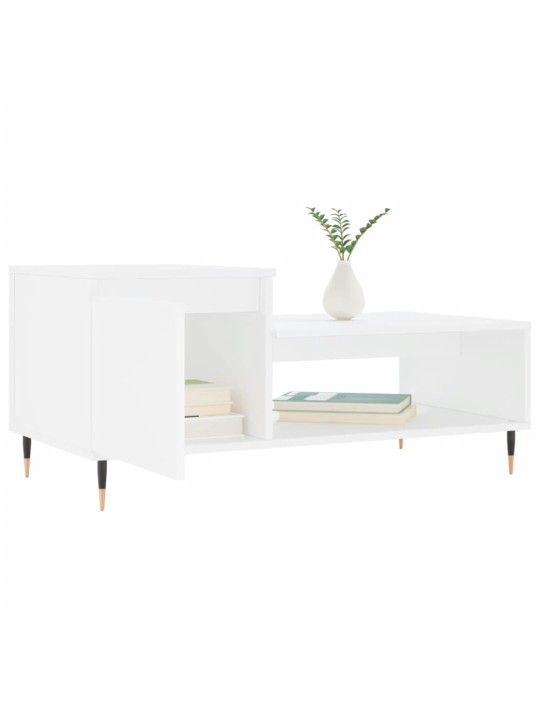 Konferenční stolek bílý 100 x 50 x 45 cm kompozitní dřevo
