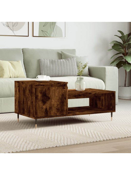 Konferenční stolek kouřový dub 100x50x45 cm kompozitní dřevo