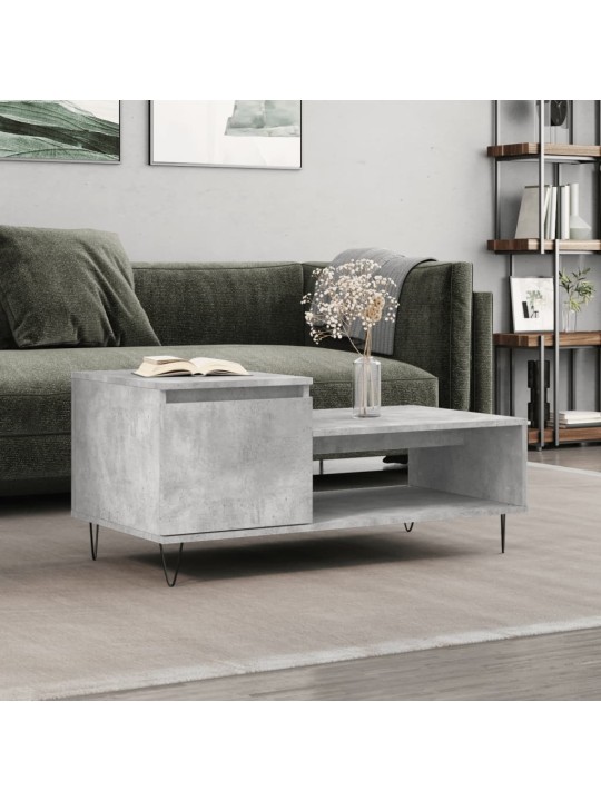 Konferenční stolek betonově šedý 100x50x45 cm kompozitní dřevo