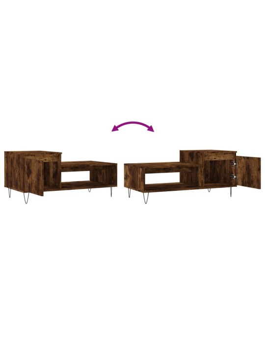 Konferenční stolek kouřový dub 100x50x45 cm kompozitní dřevo