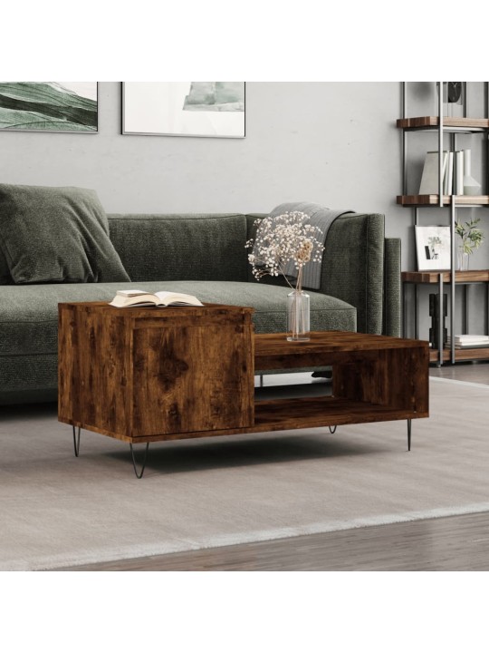 Konferenční stolek kouřový dub 100x50x45 cm kompozitní dřevo