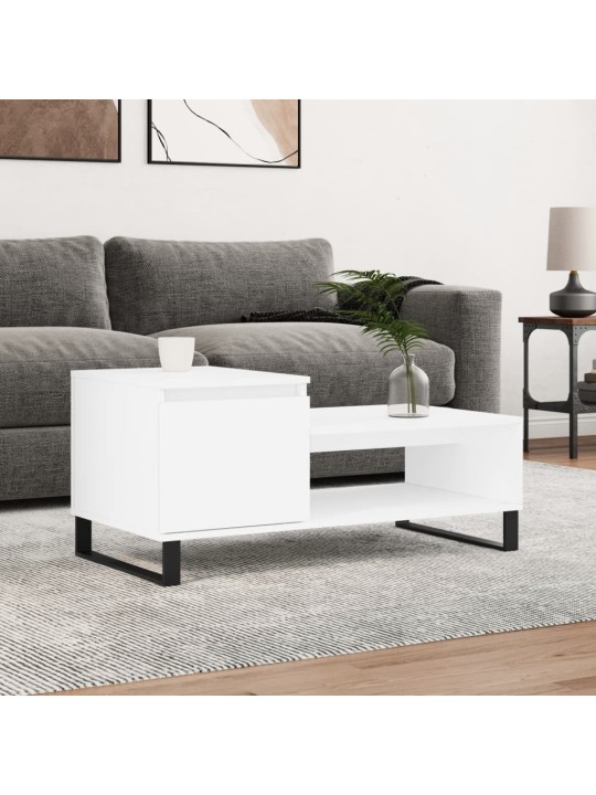 Konferenční stolek bílý 100 x 50 x 45 cm kompozitní dřevo