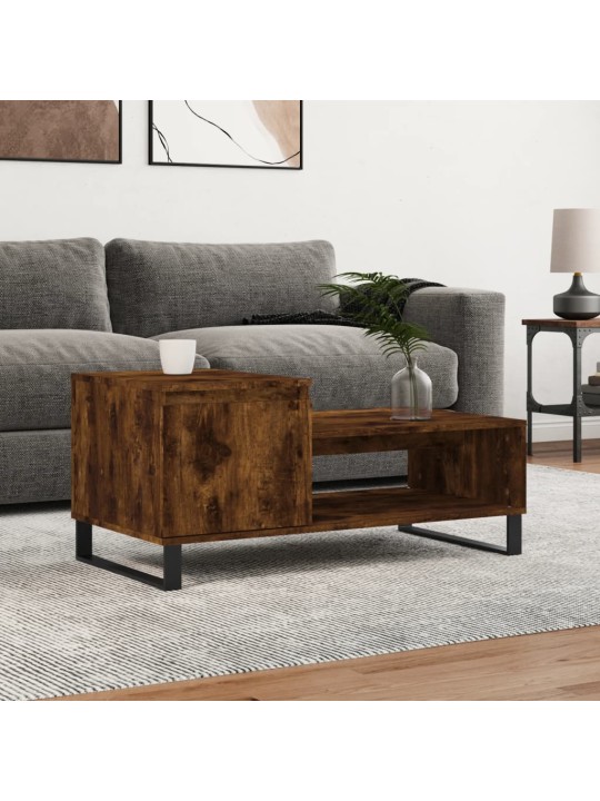 Konferenční stolek kouřový dub 100x50x45 cm kompozitní dřevo