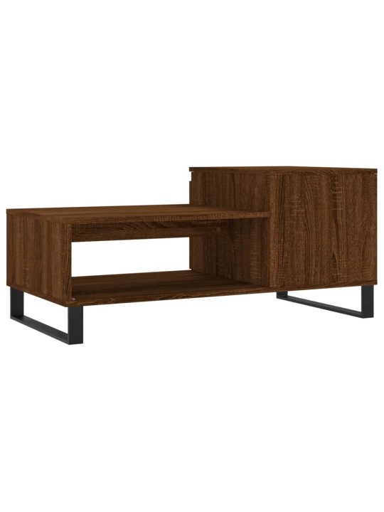 Konferenční stolek hnědý dub 100x50x45 cm kompozitní dřevo