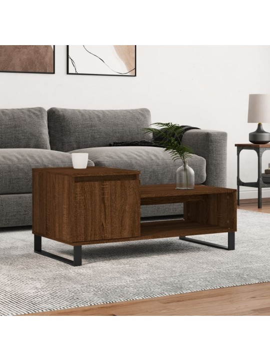 Konferenční stolek hnědý dub 100x50x45 cm kompozitní dřevo