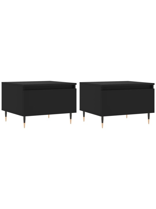 Konferenční stolky 2 ks černé 50 x 46 x 35 cm kompozitní dřevo