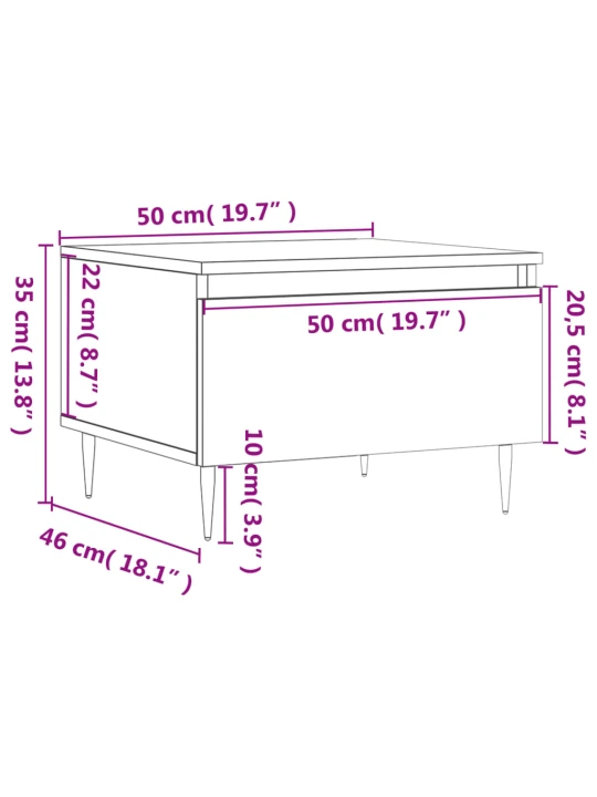 Konferenční stolky 2 ks lesklé bílé 50x46x35cm kompozitní dřevo