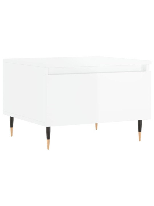 Konferenční stolky 2 ks lesklé bílé 50x46x35cm kompozitní dřevo