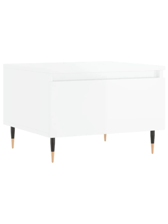 Konferenční stolky 2 ks lesklé bílé 50x46x35cm kompozitní dřevo