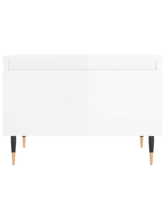 Konferenční stolky 2 ks lesklé bílé 50x46x35cm kompozitní dřevo