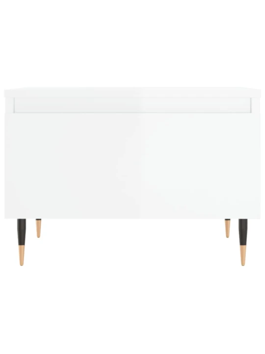 Konferenční stolky 2 ks lesklé bílé 50x46x35cm kompozitní dřevo