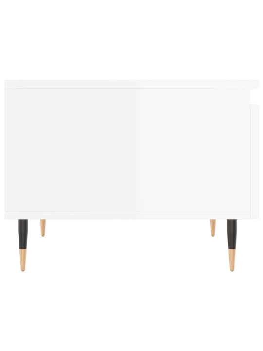 Konferenční stolky 2 ks lesklé bílé 50x46x35cm kompozitní dřevo