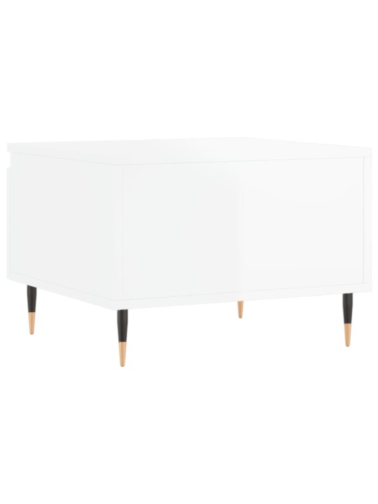 Konferenční stolky 2 ks lesklé bílé 50x46x35cm kompozitní dřevo