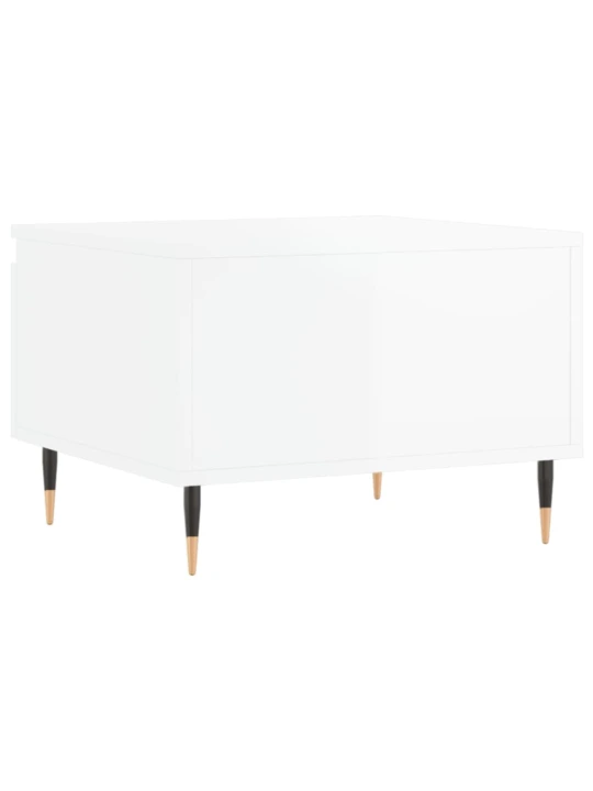 Konferenční stolky 2 ks lesklé bílé 50x46x35cm kompozitní dřevo