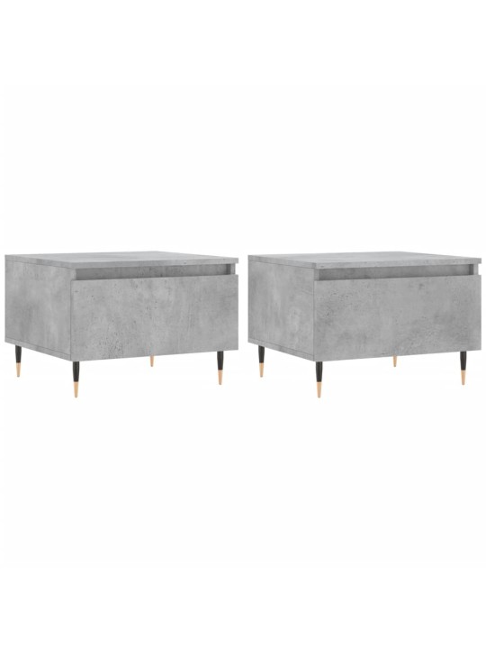 Konferenční stolky 2 ks betonově šedé 50 x 46 x 35 cm kompozit