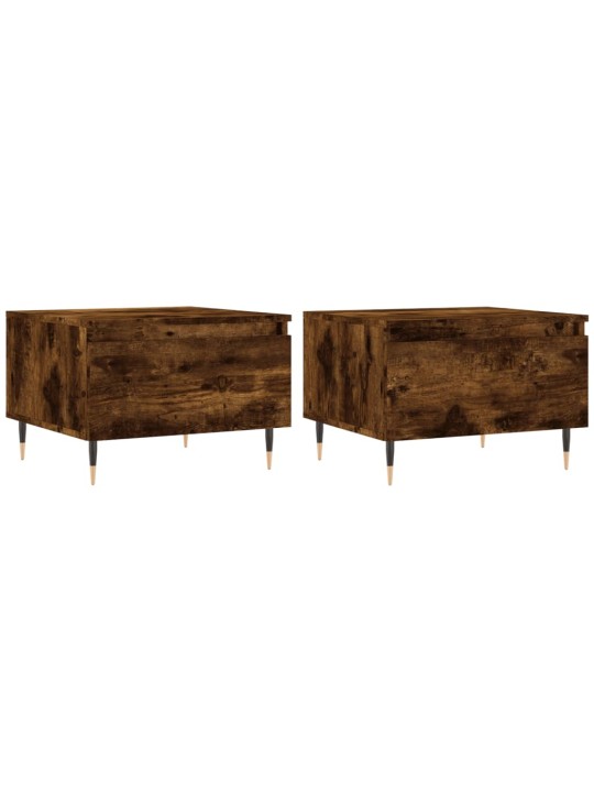 Konferenční stolky 2 ks kouřový dub 50x46x35cm kompozitní dřevo