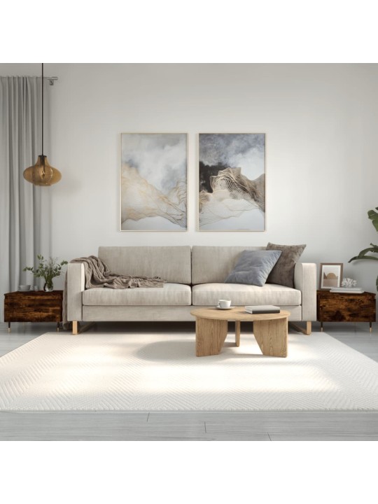 Konferenční stolky 2 ks kouřový dub 50x46x35cm kompozitní dřevo