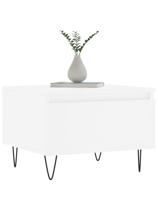 Konferenční stolky 2 ks bílé 50 x 46 x 35 cm kompozitní dřevo