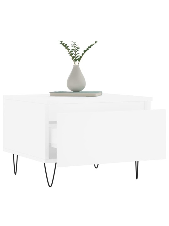 Konferenční stolky 2 ks bílé 50 x 46 x 35 cm kompozitní dřevo